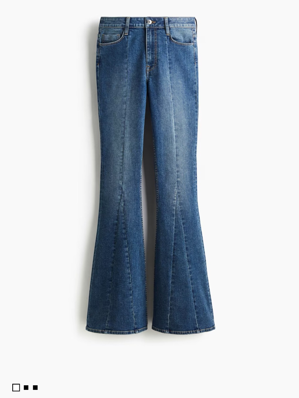 H&M Indigo High-Rise Flare Jeans